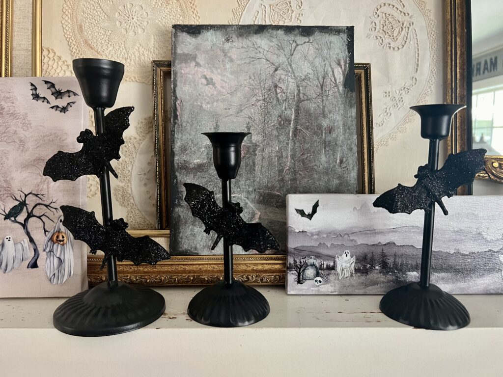bat candelabra DIY