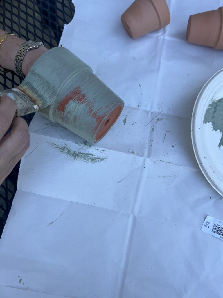 how to create faux green Wedgwood Jasperware Planters