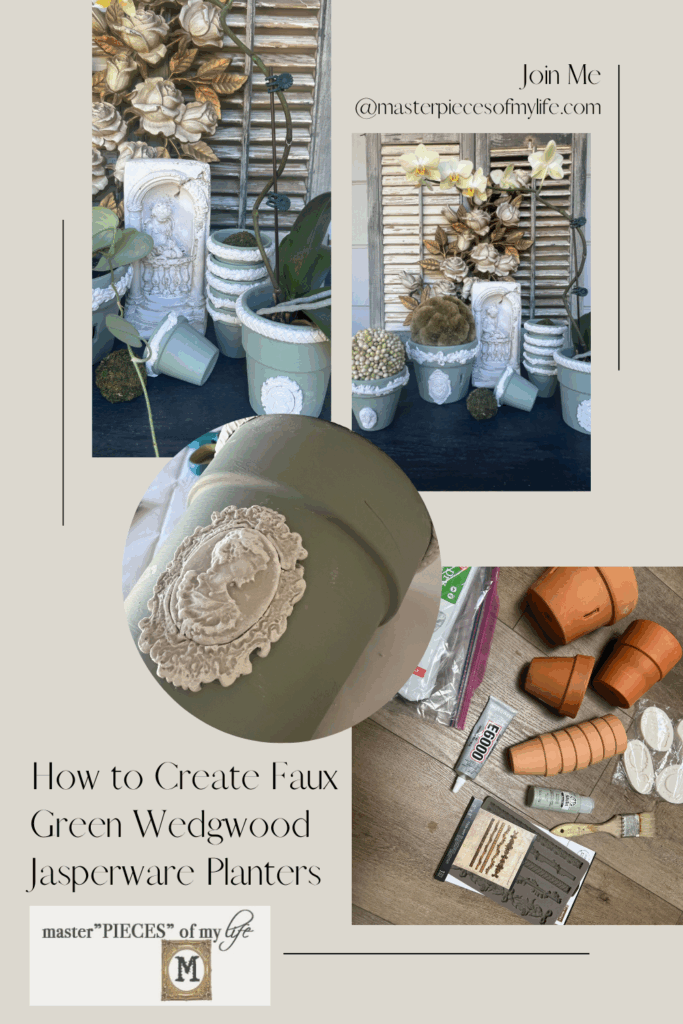 how to create faux green Wedgwood Jasperware Planters Pinterest