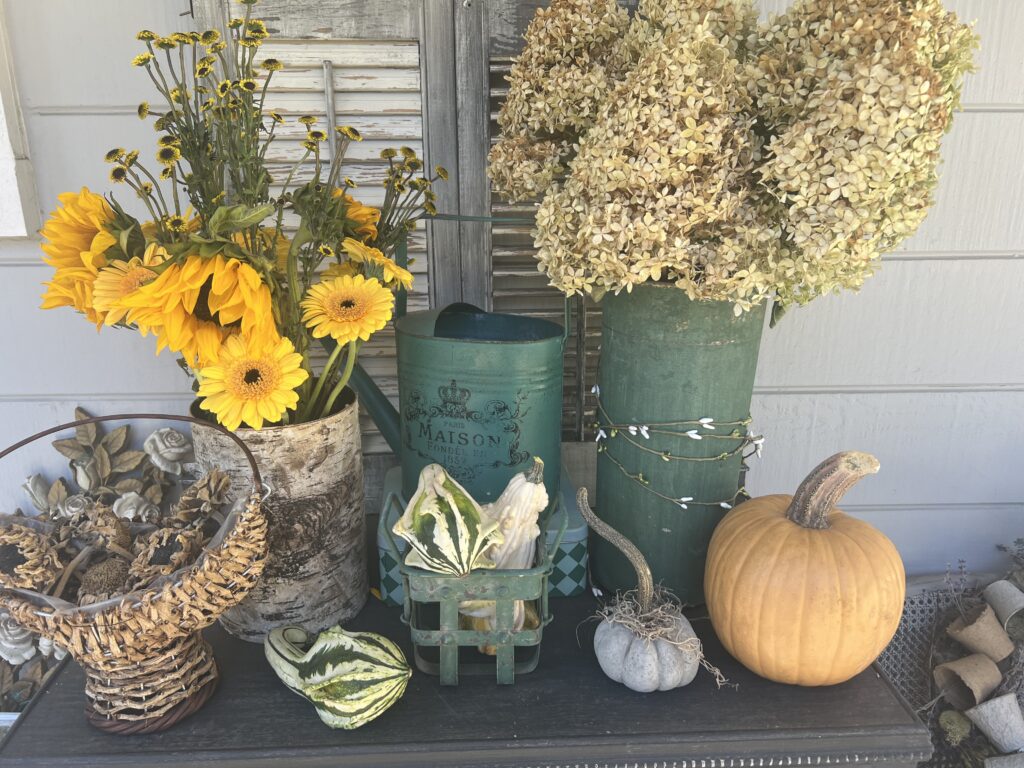 decorating for fall with moody blooms
