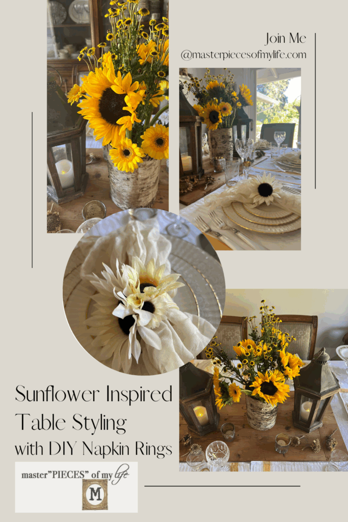 sunflower inspired table Pinterest