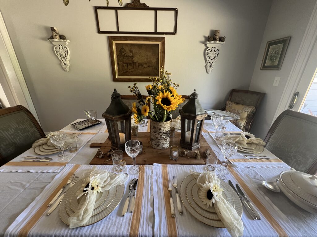 sunflower inspired table