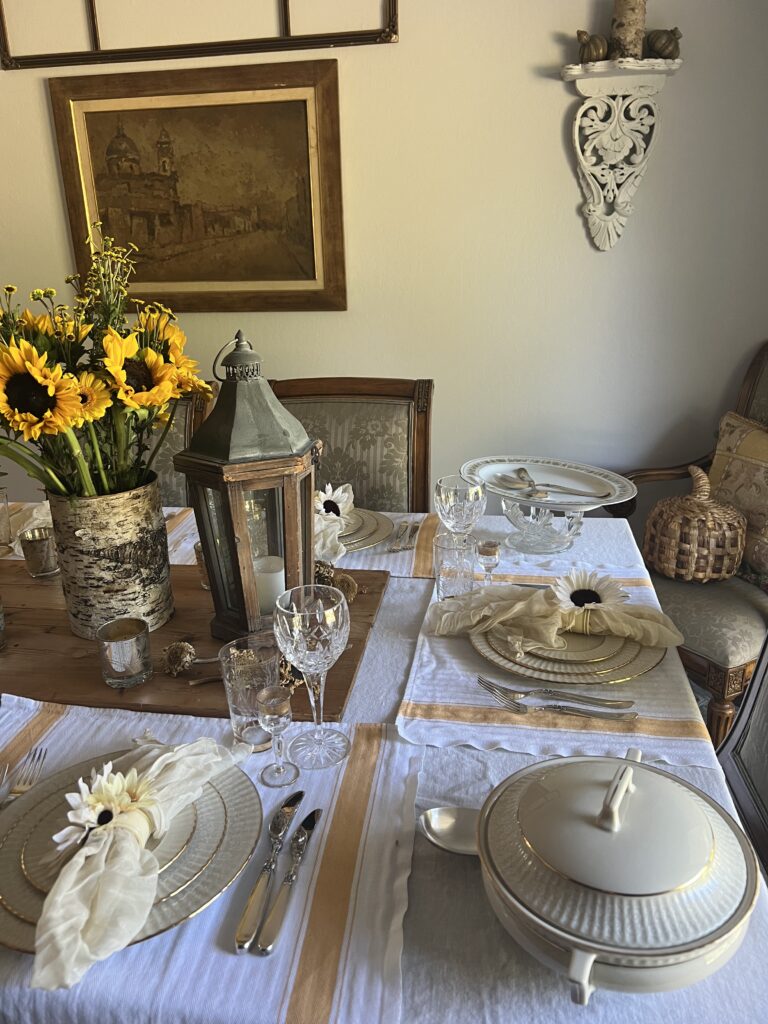 sunflower inspired table