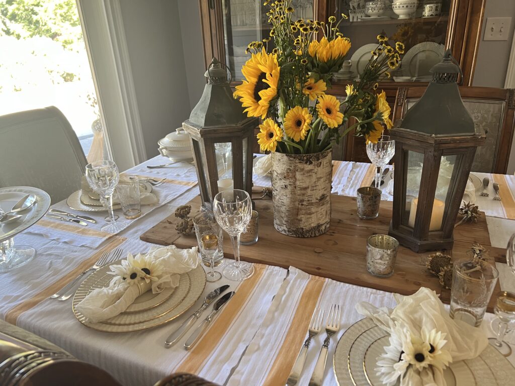 sunflower inspired table