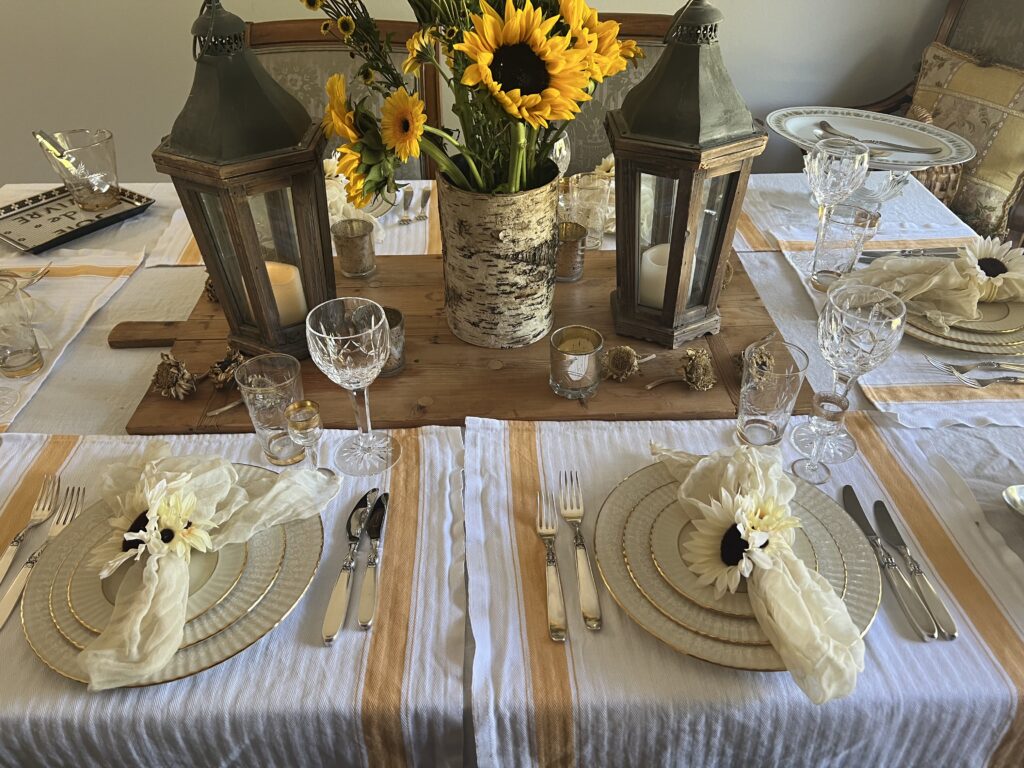 sunflower inspired table