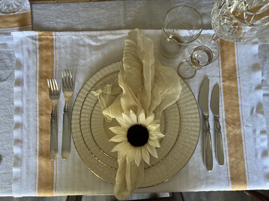 sunflower inspired table