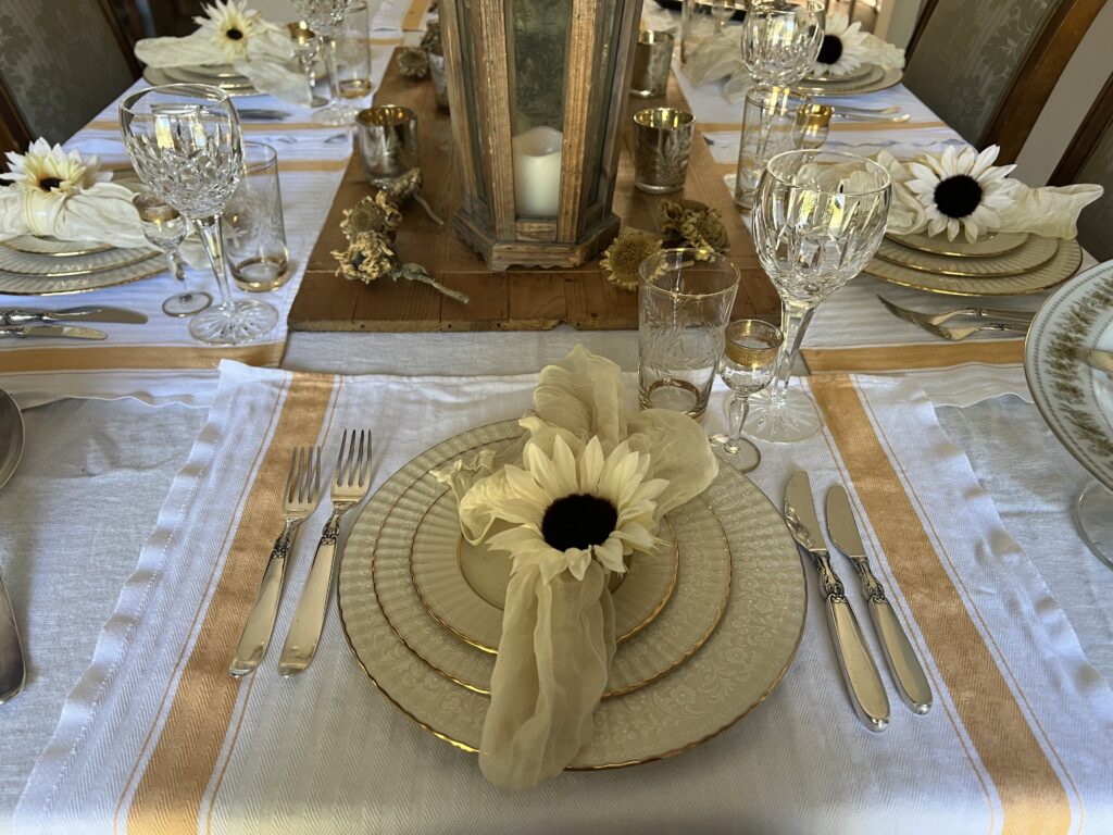 sunflower inspired table
