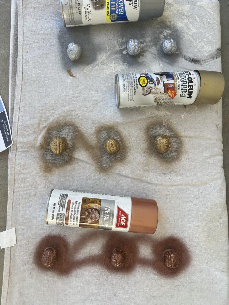 walnut yarn acorn DIY