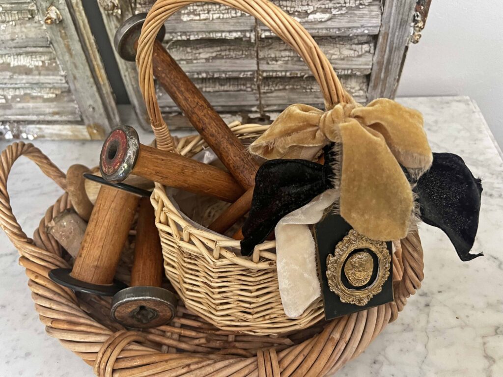 super easy thrifted basket make-over