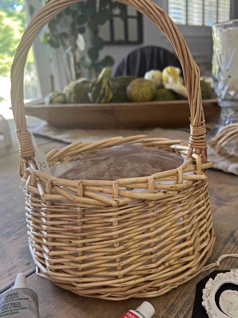 super easy thrifted basket make-over