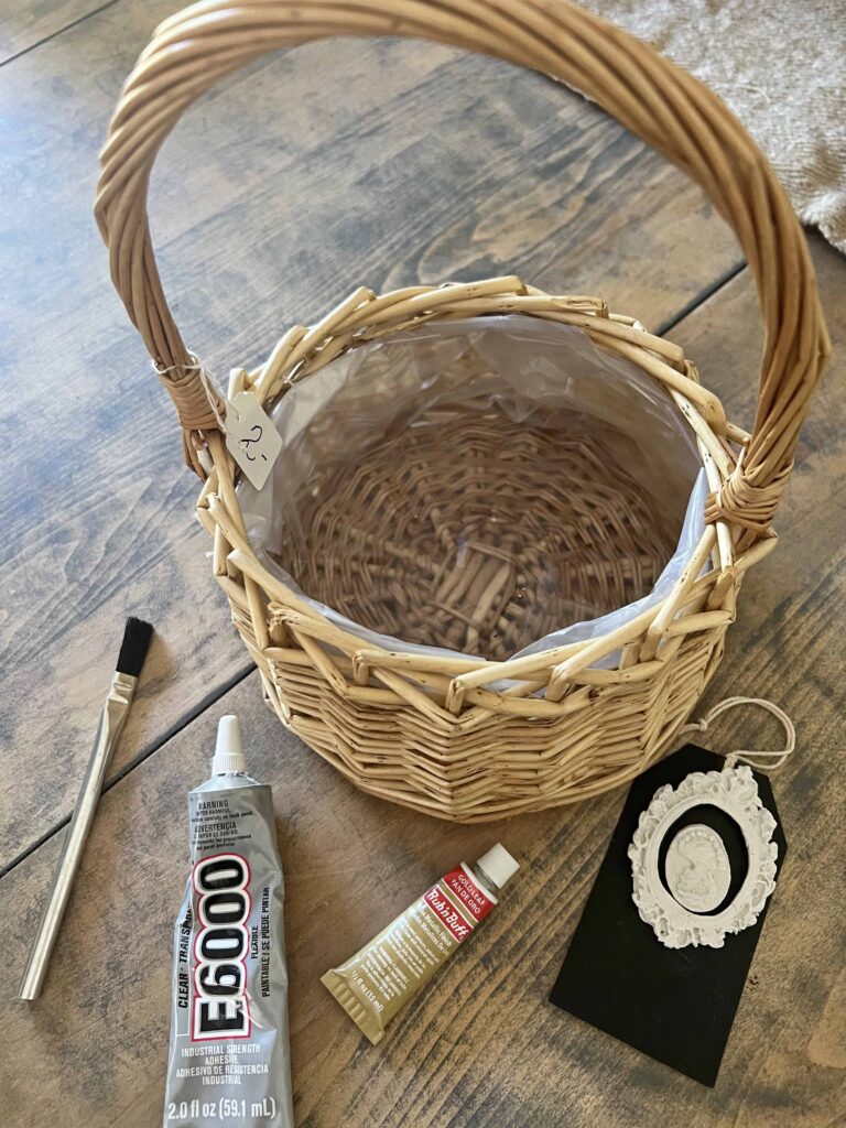 super easy thrifted basket make-over