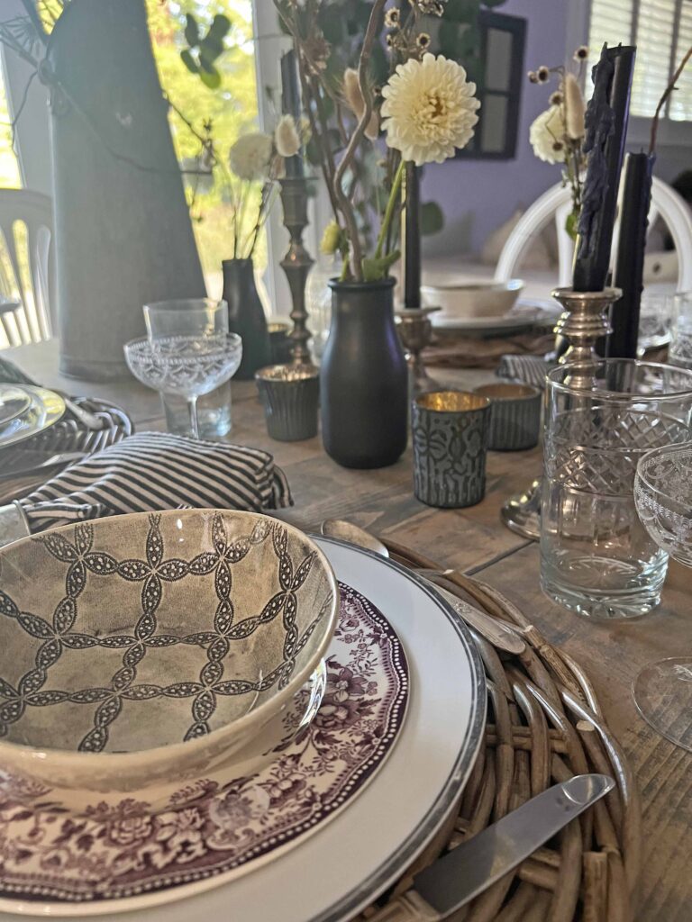 farmhouse halloween table styling