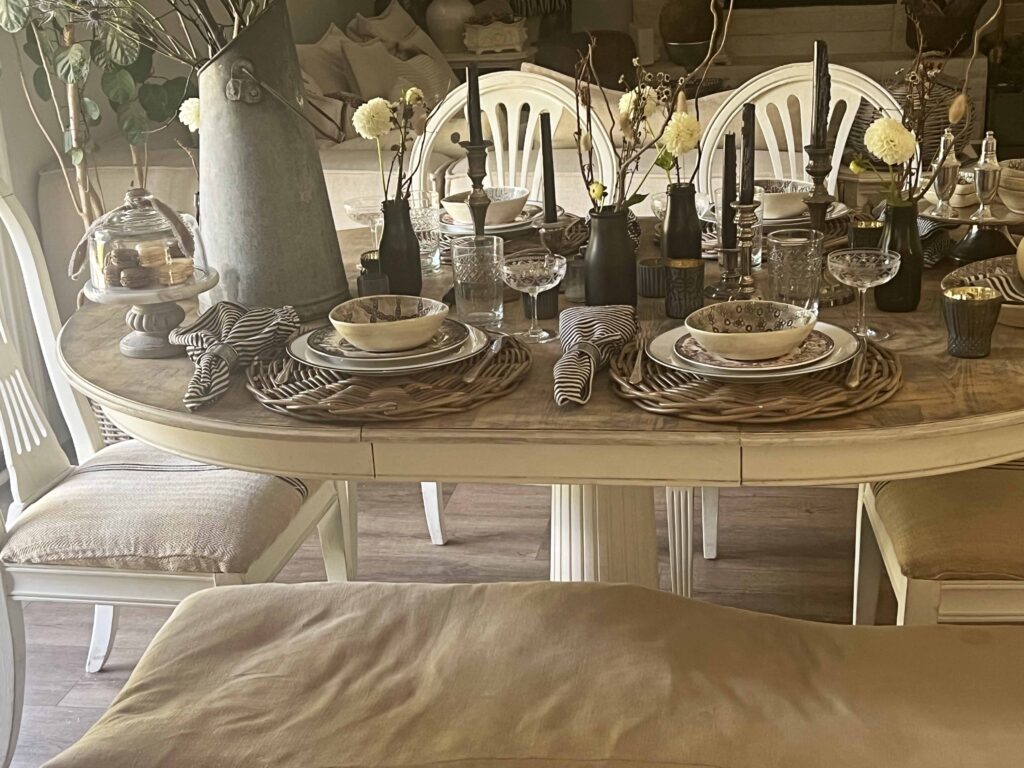 farmhouse halloween table styling