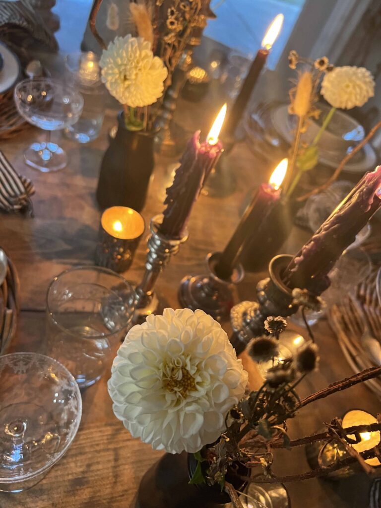 farmhouse halloween table styling
