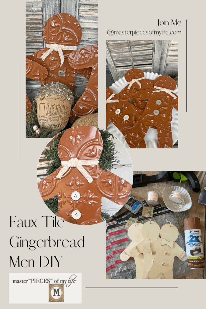 faux tile gingerbread men Pinterest