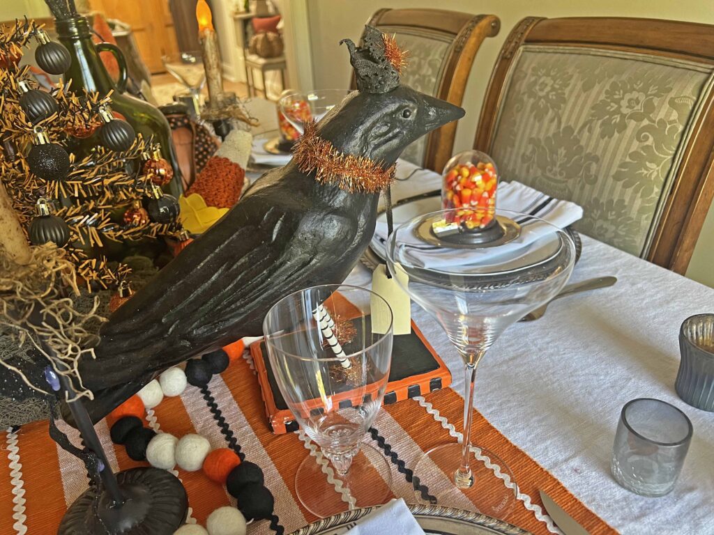 vintage halloween tablescape