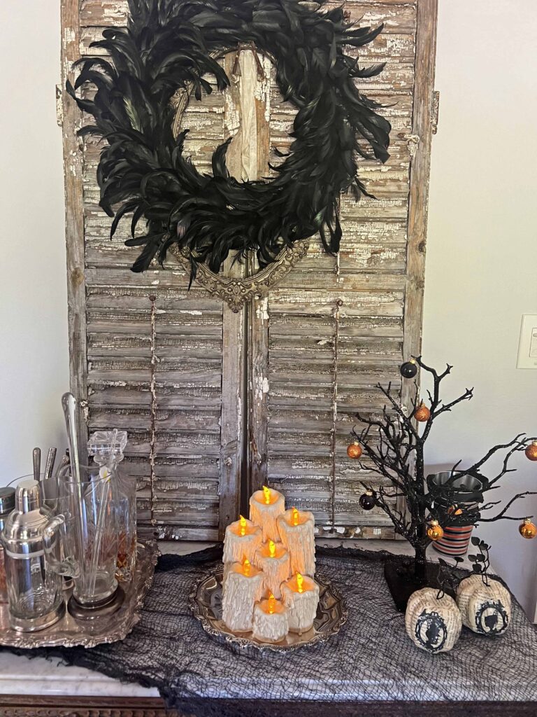 vintage halloween tablescape