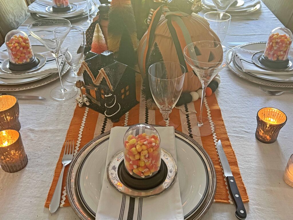 vintage halloween tablescape