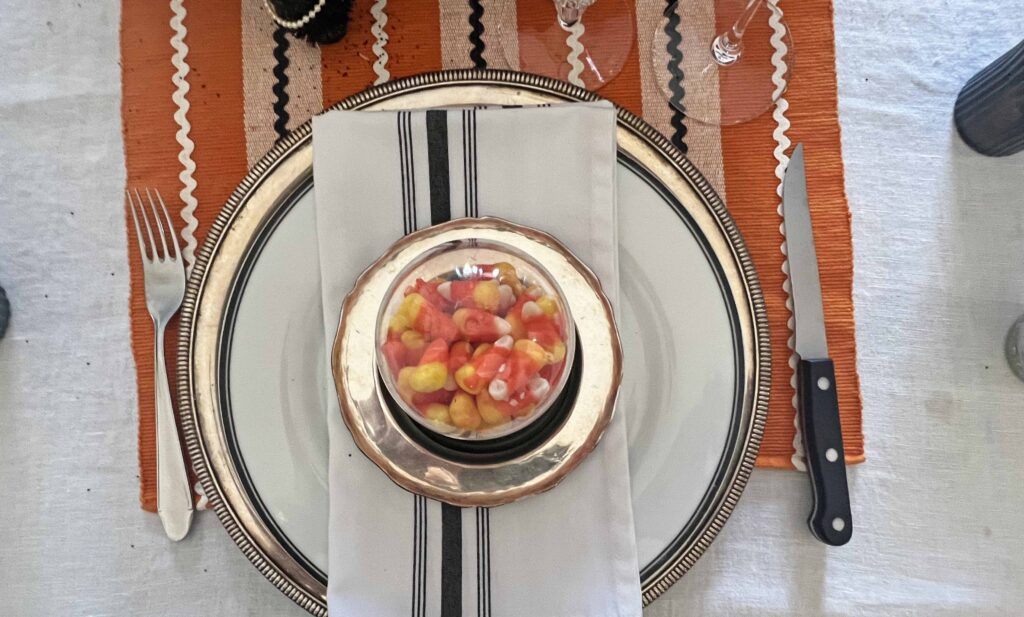 vintage halloween tablescape