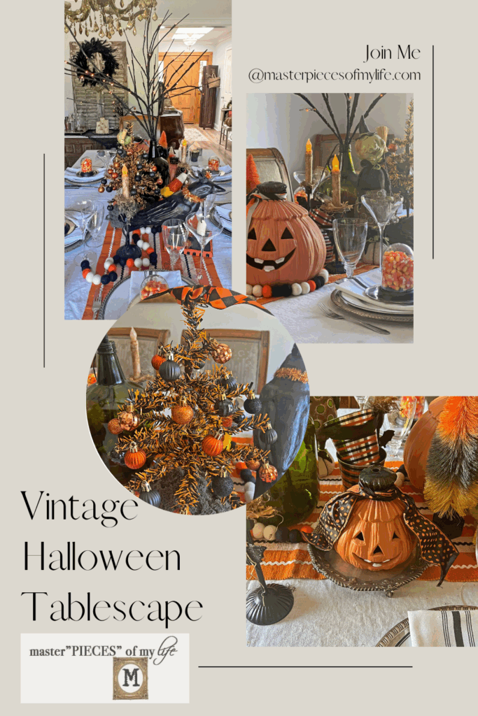 vintage halloween tablescape Pinterest