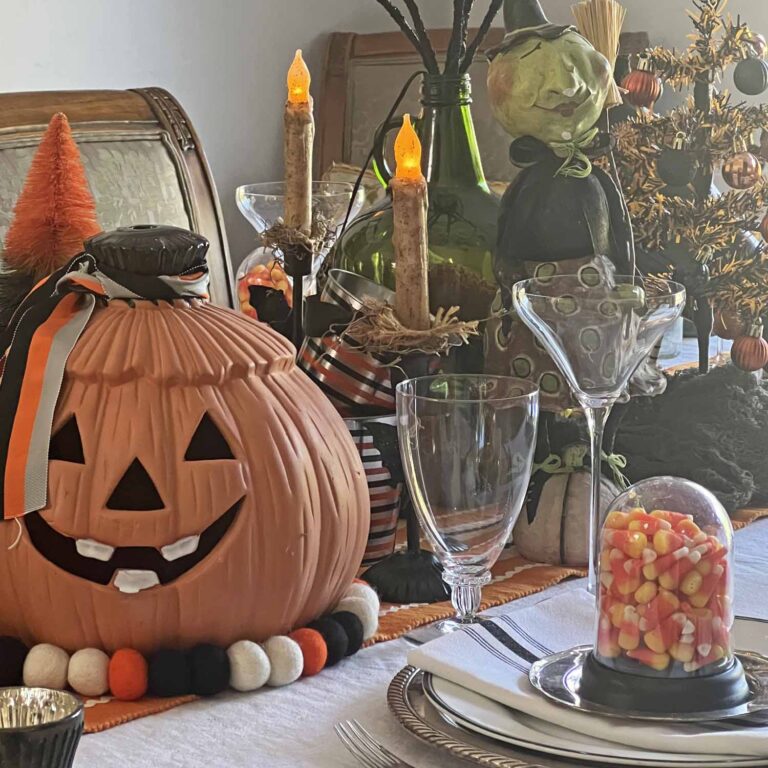 Vintage Halloween Tablescape