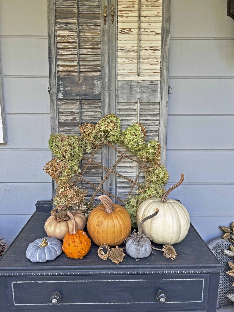organic hydrangea wreath DIY