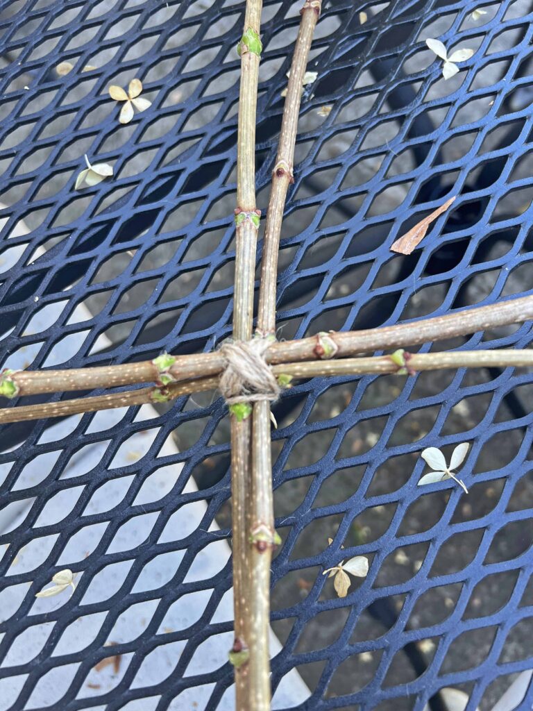 organic hydrangea wreath DIY