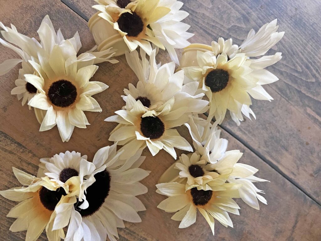 sunflower napkin ring DIY