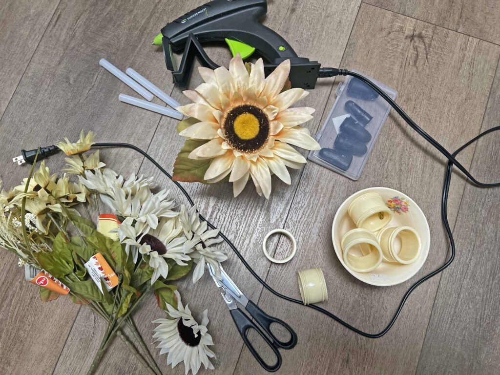 sunflower napkin ring DIY