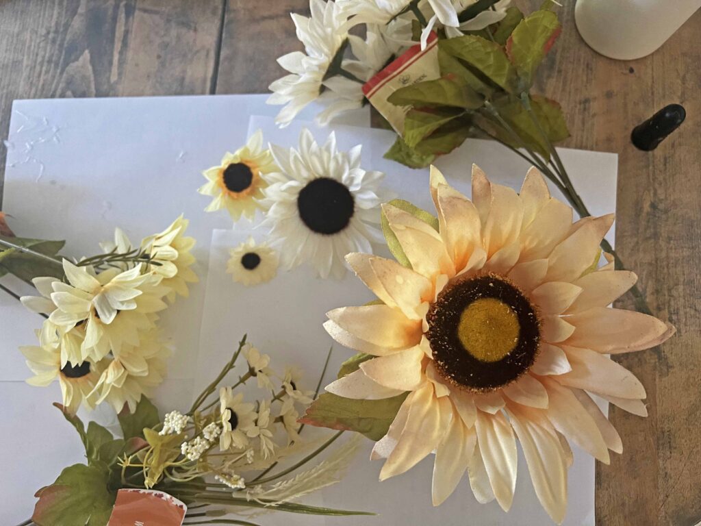 sunflower napkin ring DIY