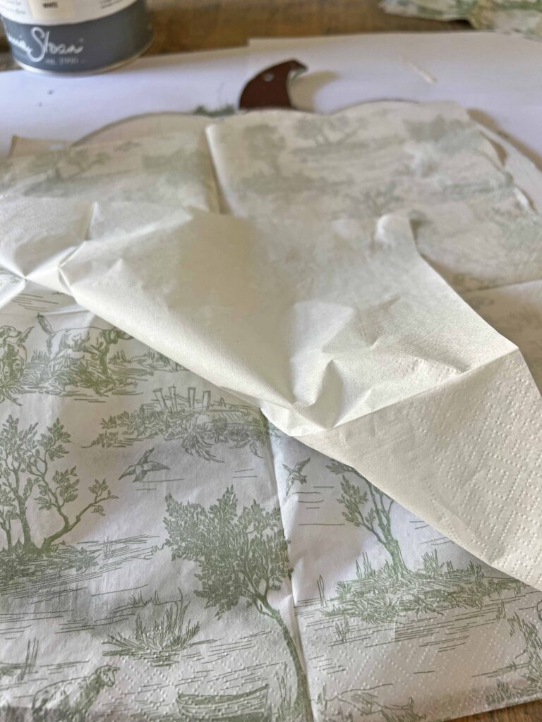 toilet decoupaged DT pumpkin sign