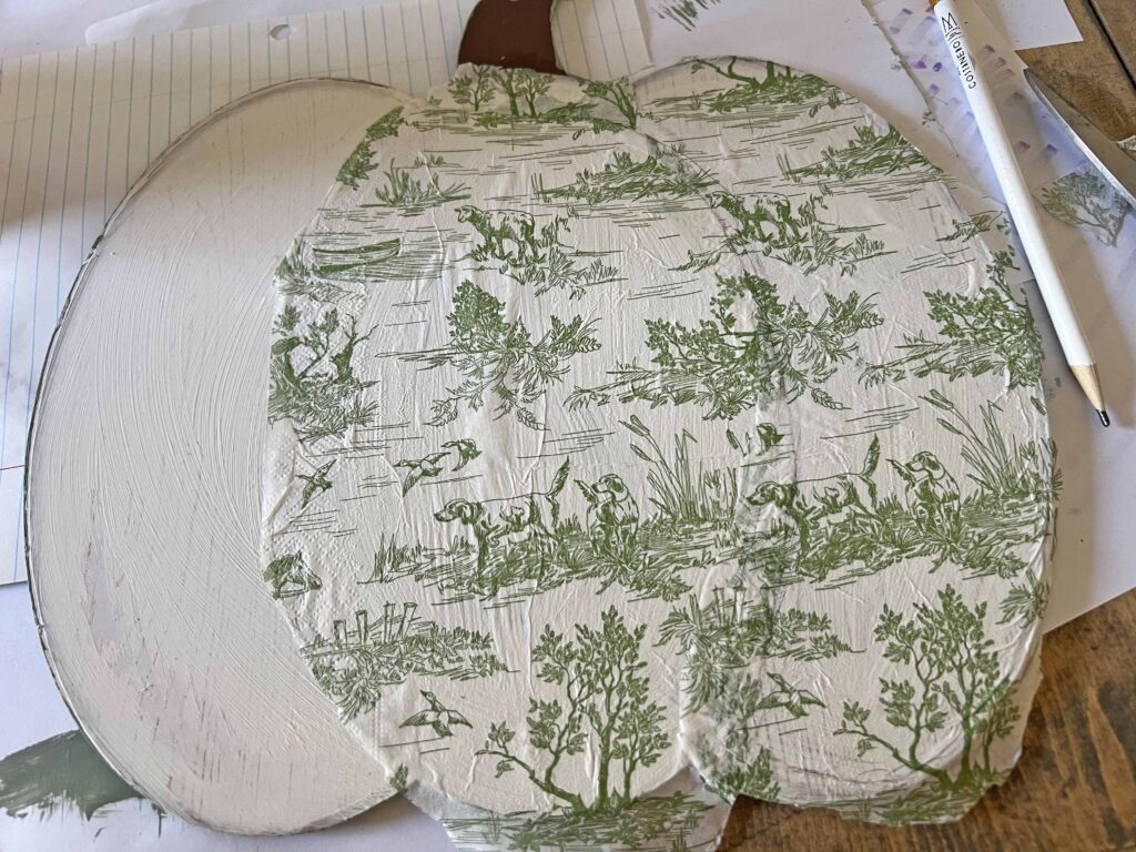 toilet decoupaged DT pumpkin sign