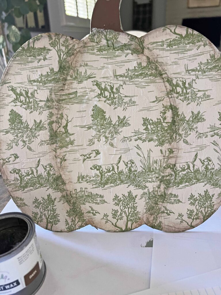 toilet decoupaged DT pumpkin sign