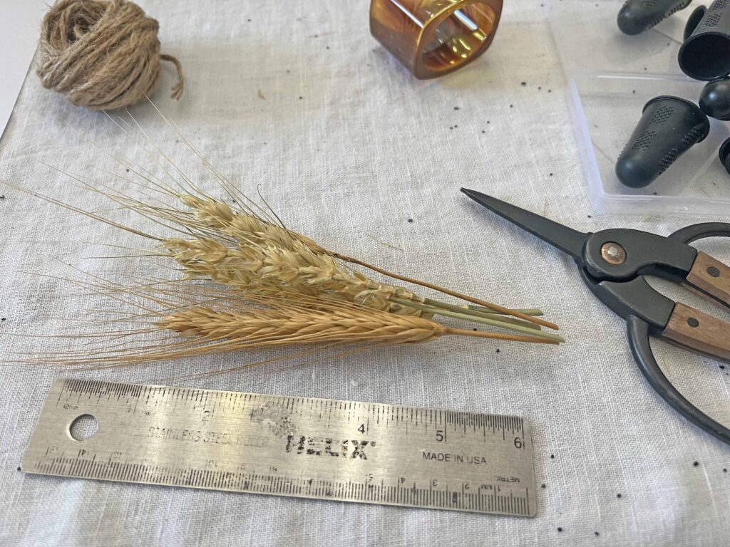 wheat napkin ring DIY