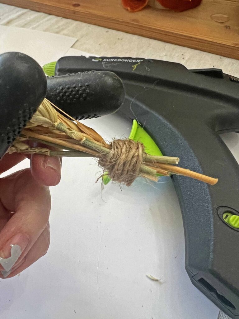 wheat napkin ring DIY