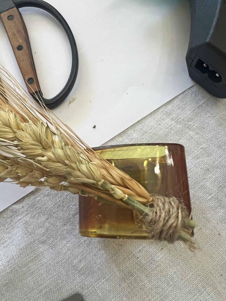 wheat napkin ring DIY