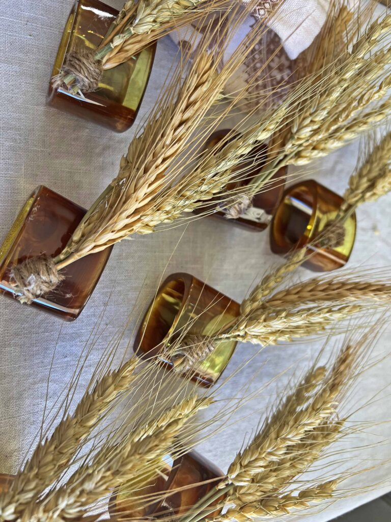 wheat napkin ring DIY