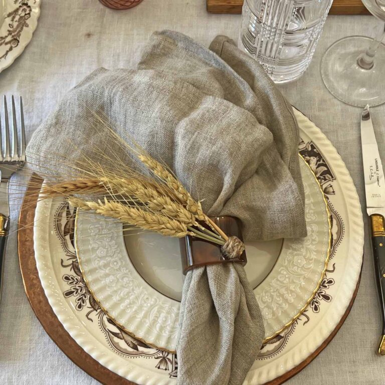 DIY Wheat Napkin Rings