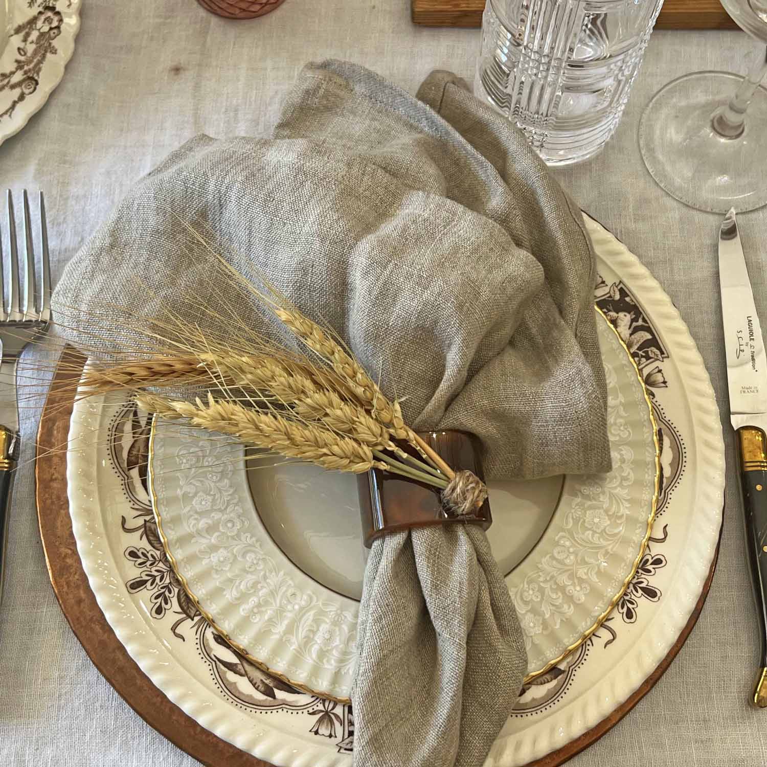 wheat napkin ring DIY
