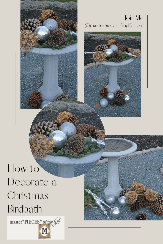 Christmas birdbath Pinterest