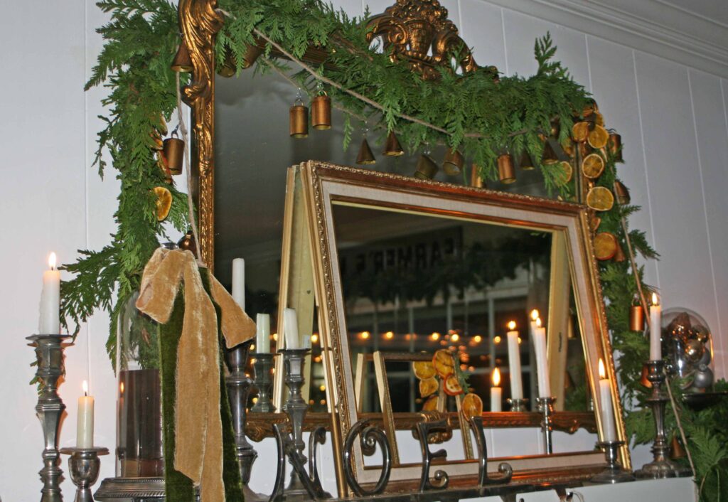 Christmas mantel rustic & refined