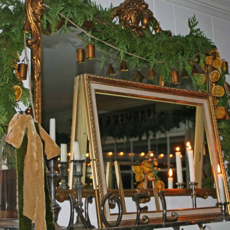 Rustic & Refined Christmas Mantel Decor Styling