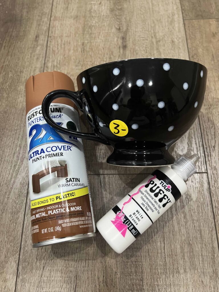 gingerbread decor from thrifted mug