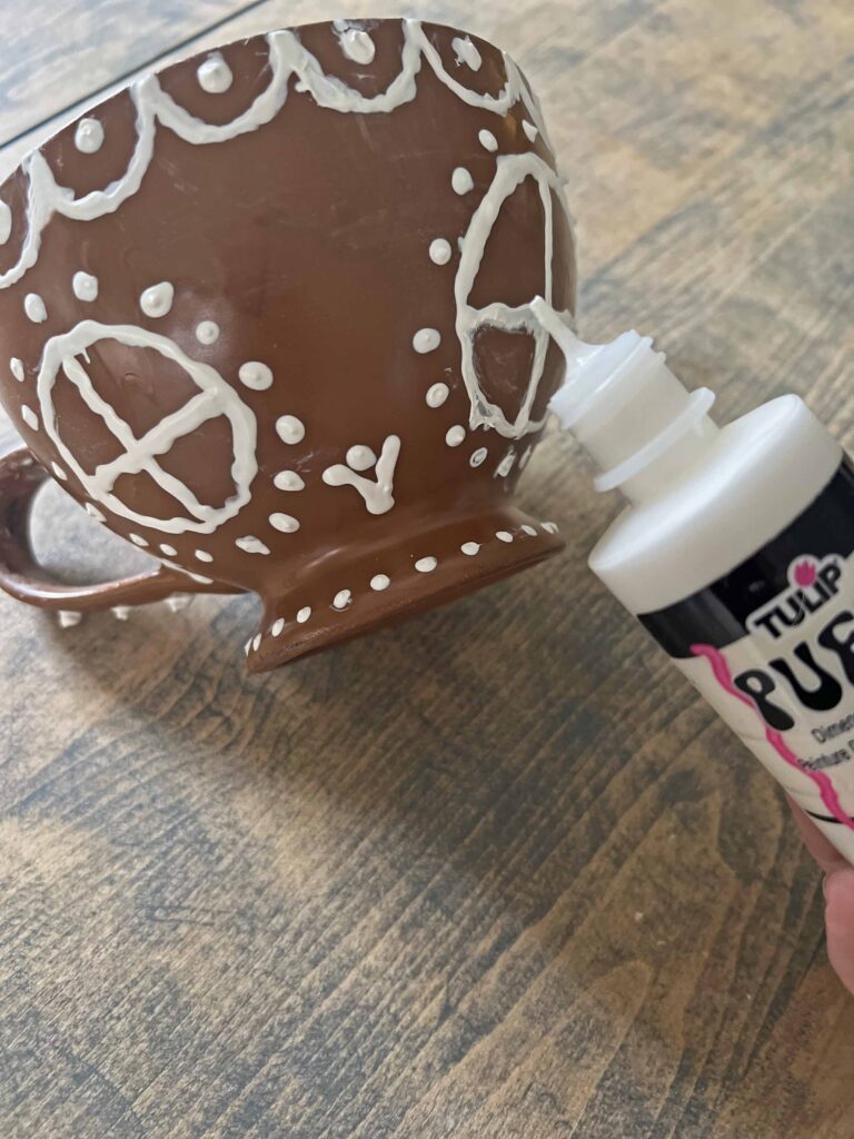 gingerbread decor from thrifted mug