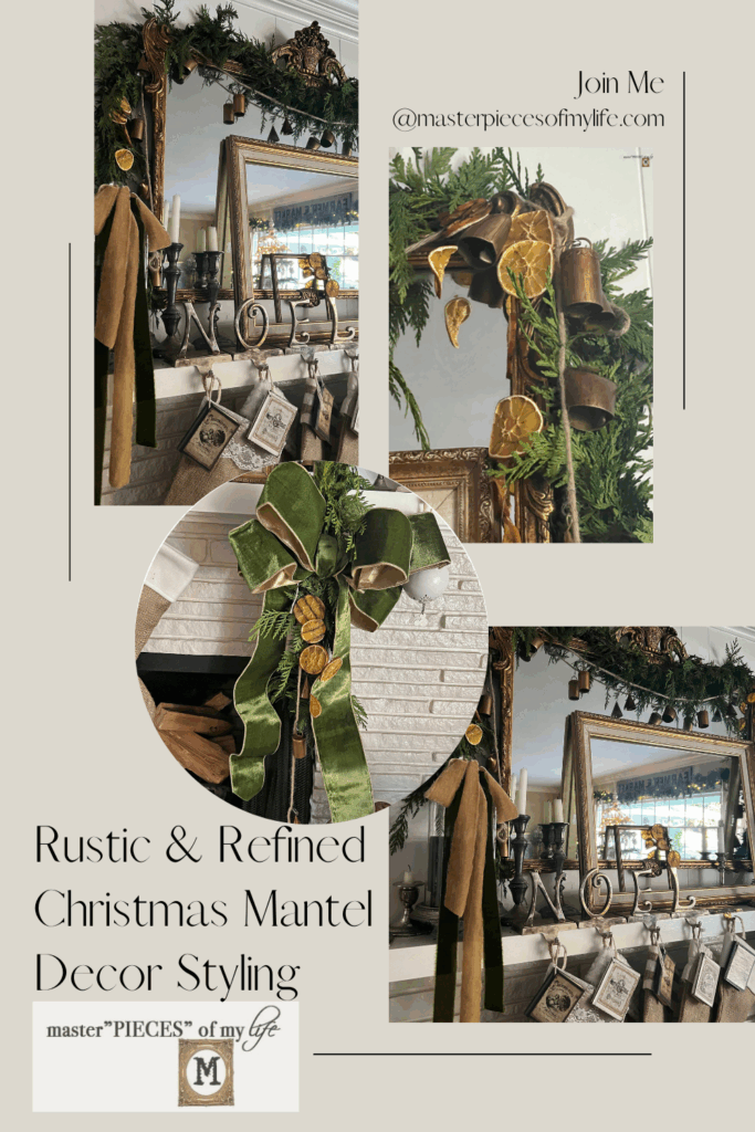 Christmas mantel rustic & refined Pinterest