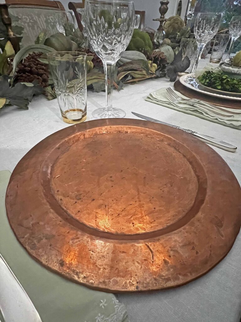 Thanksgiving lush green tablescape