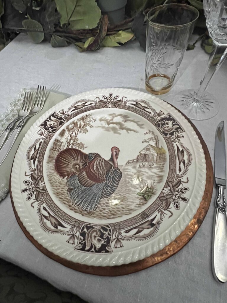 Thanksgiving lush green tablescape