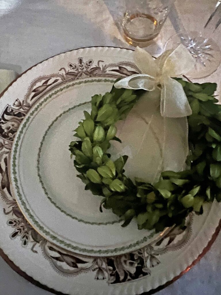 Thanksgiving lush green tablescape