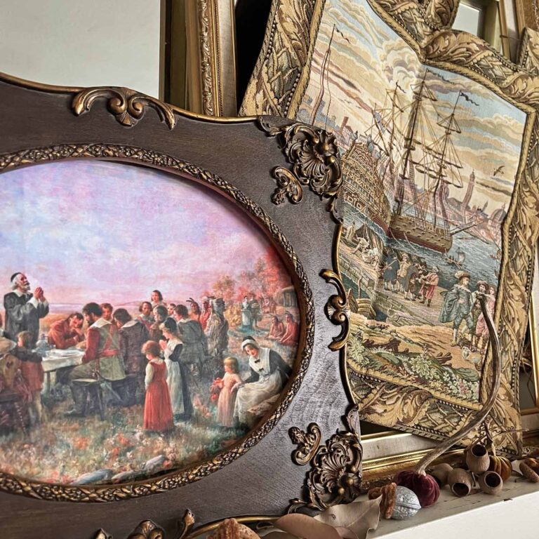 Traditional Thanksgiving Mantel Decor