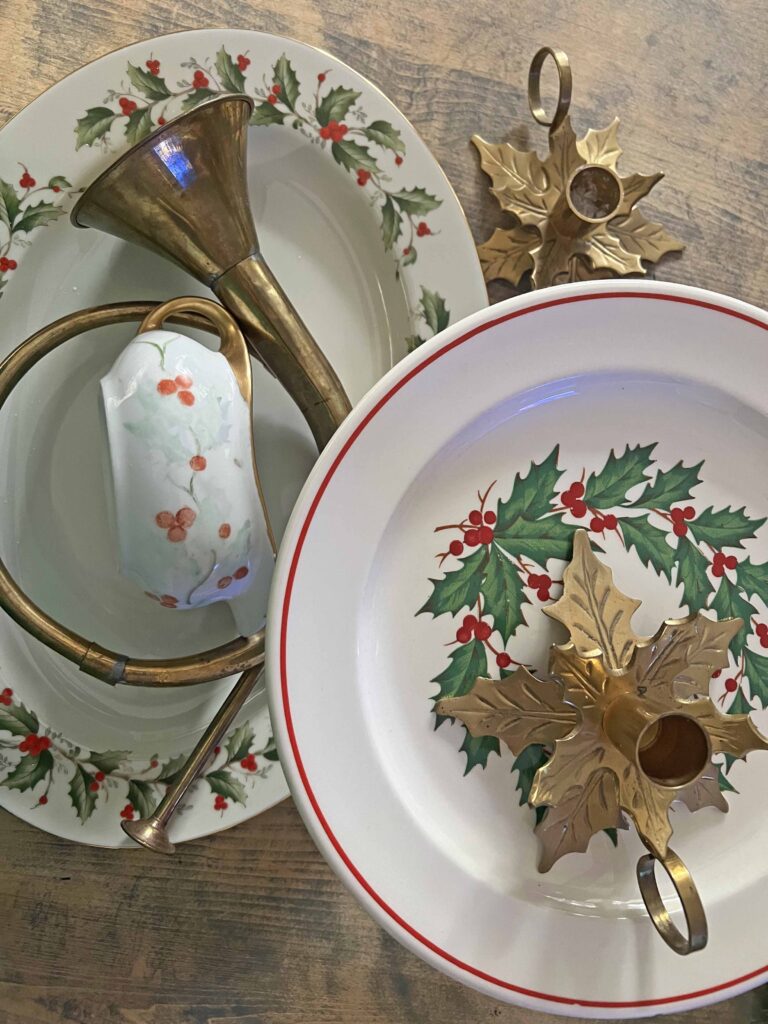 thrifting for Christmas Decor